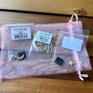 Sif Jakobs Hoops with Moon Charm & Star